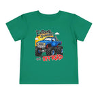 Toddler Tee - "Extreme Adventure 4x4 Off Road" Blue Monster Truck.