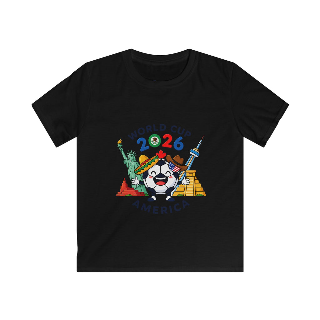 Kids Tee -  America Soccer Mascot & Landmarks