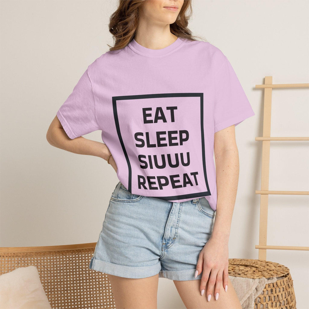 Unisex CR7 Fans Siuuu T-Shirt — Eat Sleep Siuuu Repeat Graphic Tee.
