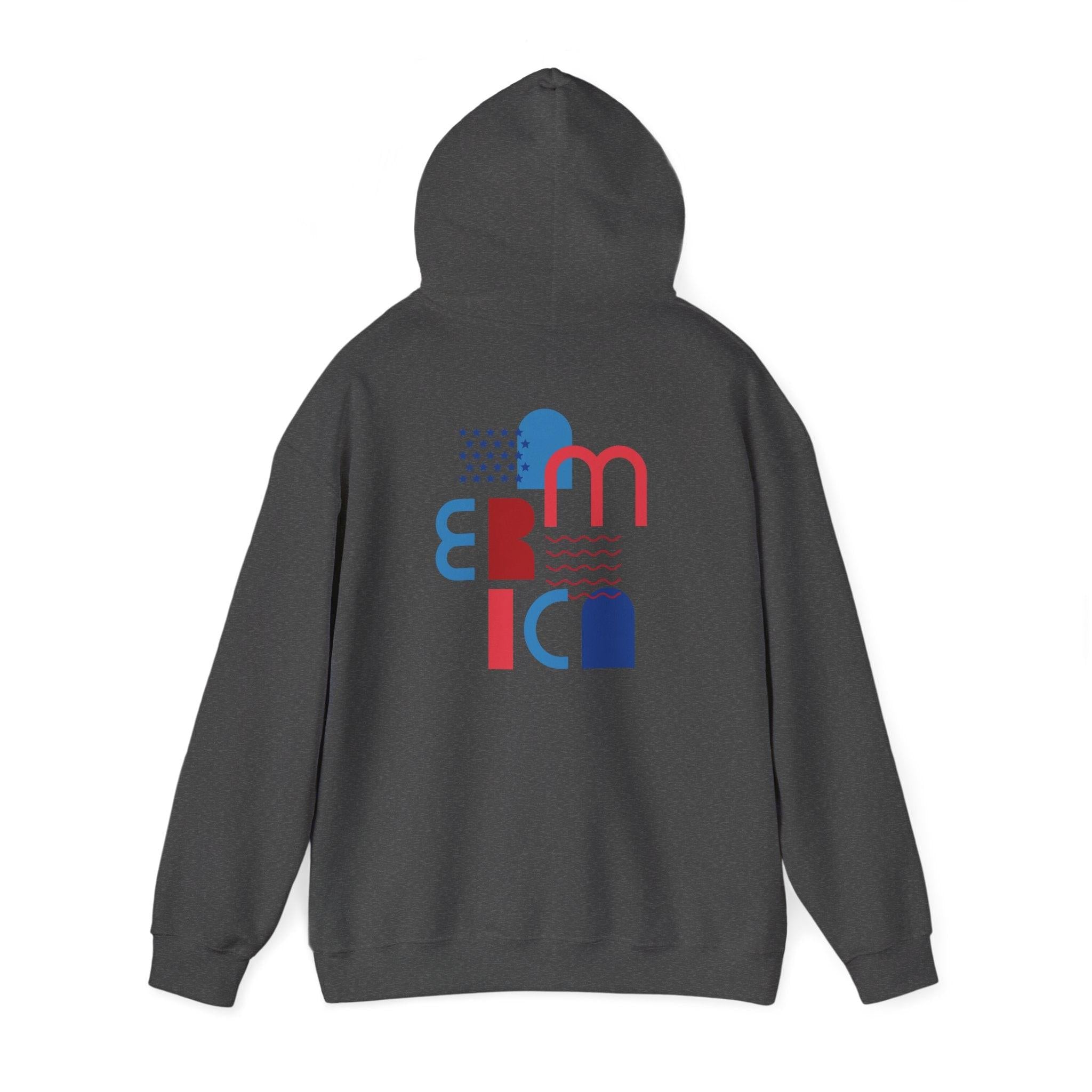 American Patriot Graphic Hoodie — Patriotic Fourth of July Sweatshirt.