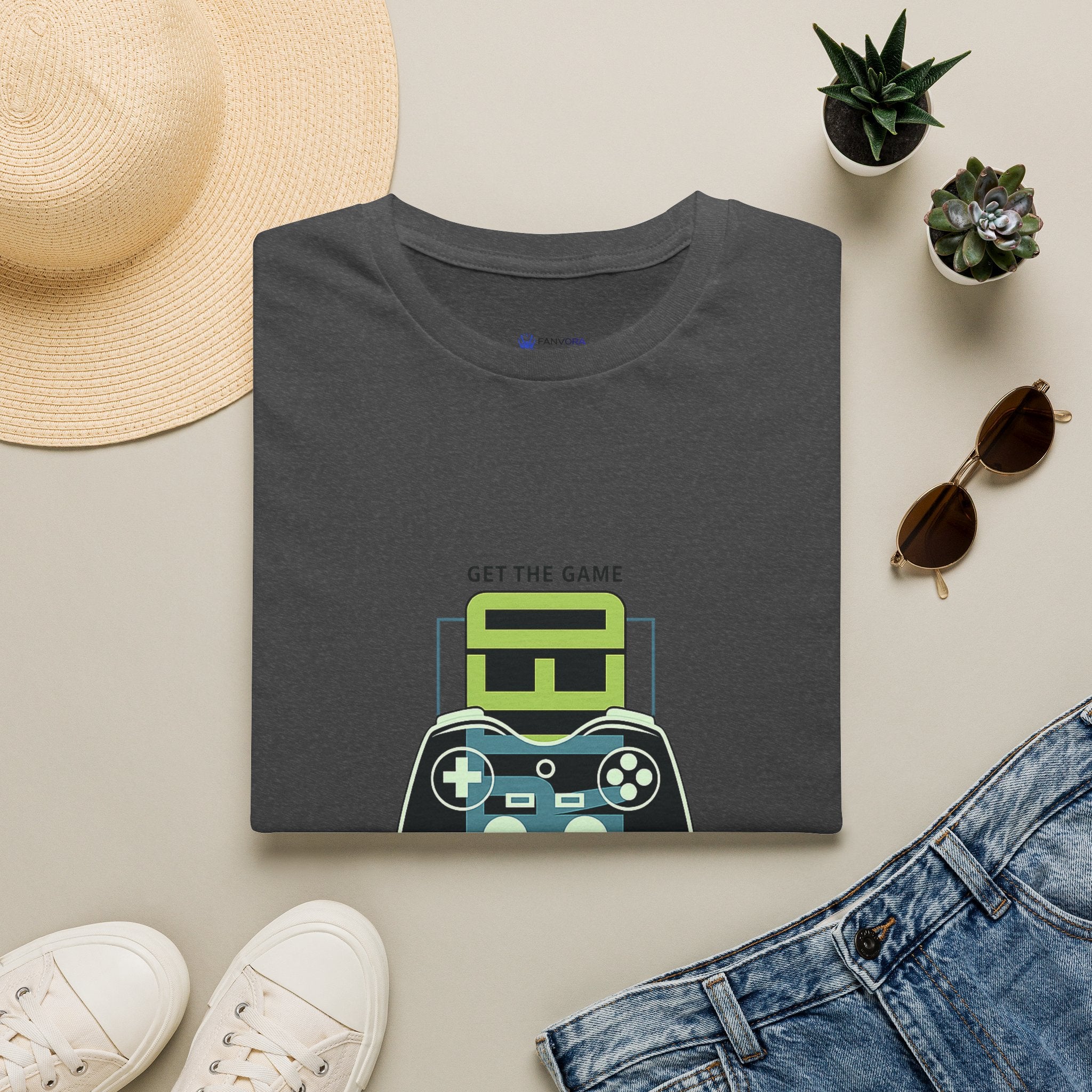 Retro Game Controller T-Shirt — 'STED' Vertical Gamer Graphic Tee