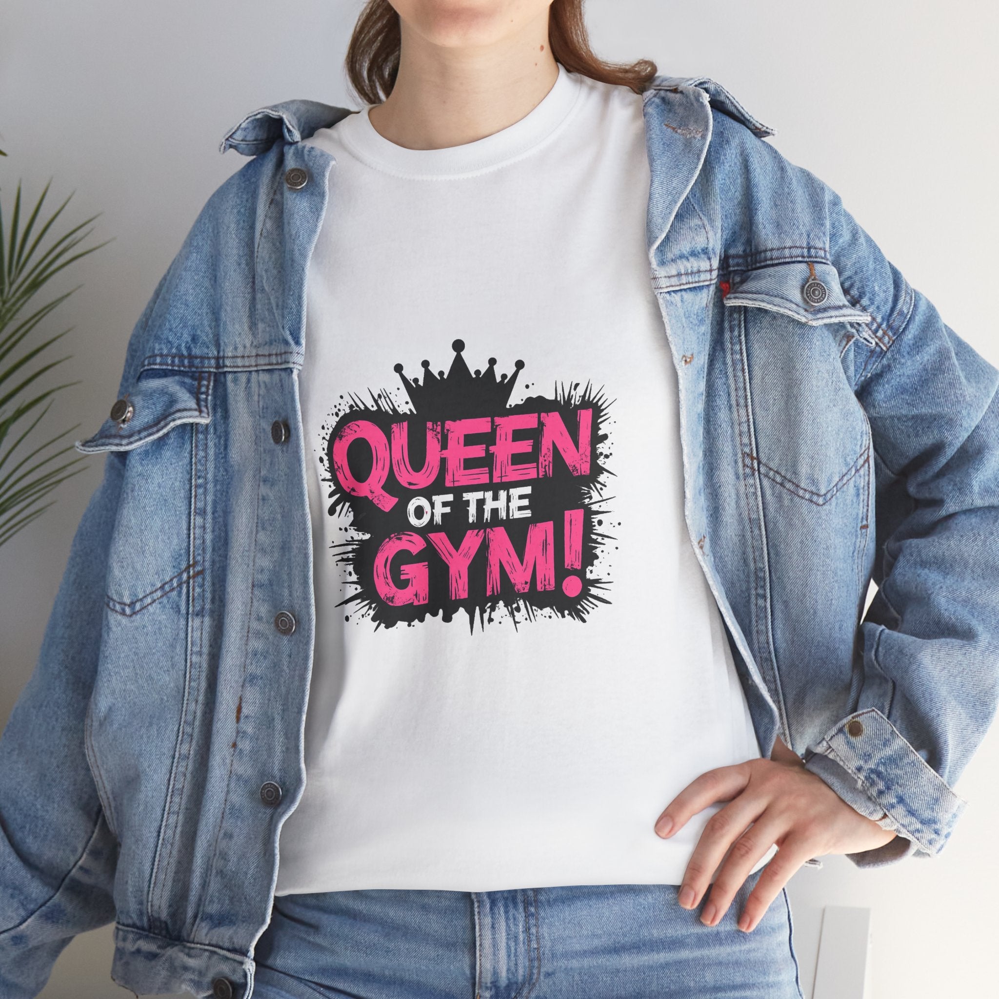 Queen of the Gym T-Shirt — Pink Crown Fitness Tee
