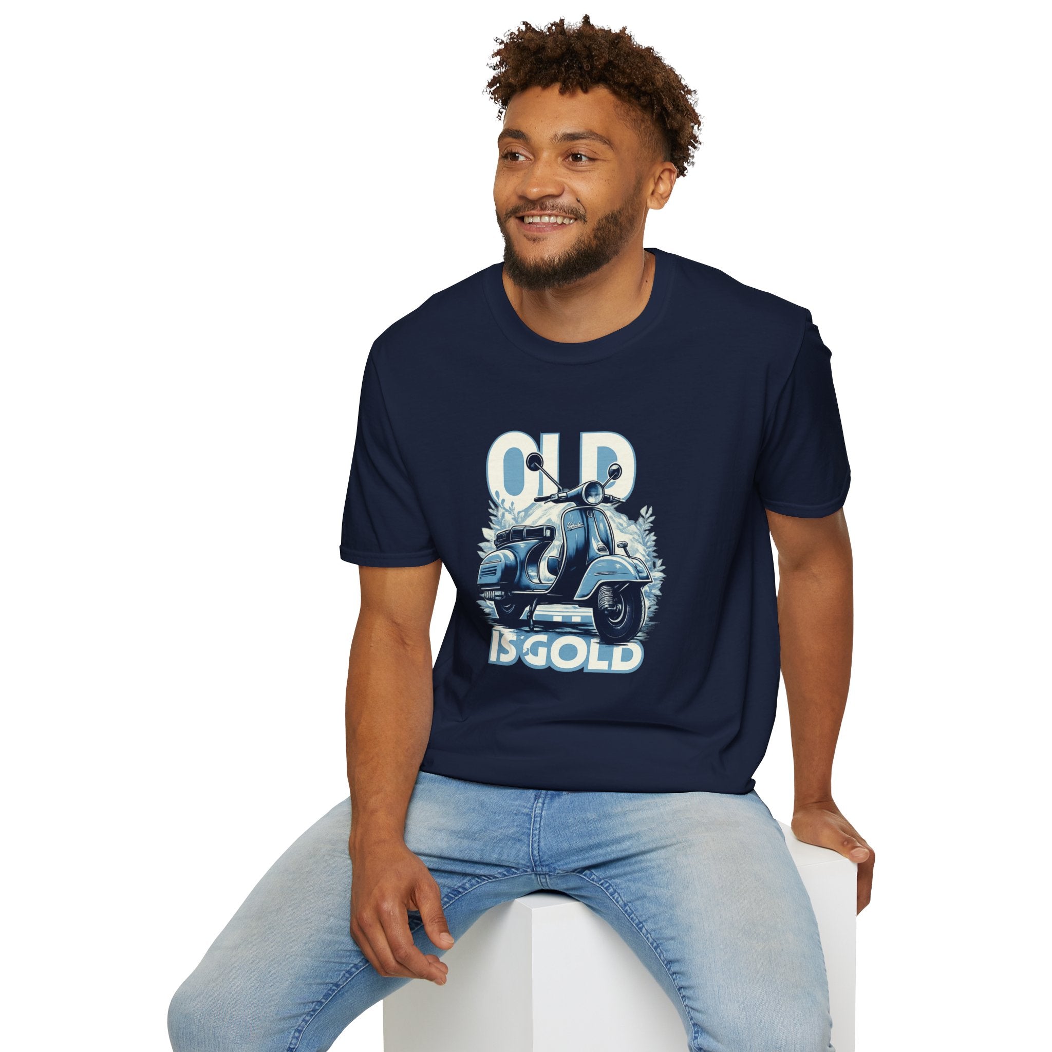 Vintage Scooter T‑Shirt — "Old Is Gold" Retro Vespa Tee