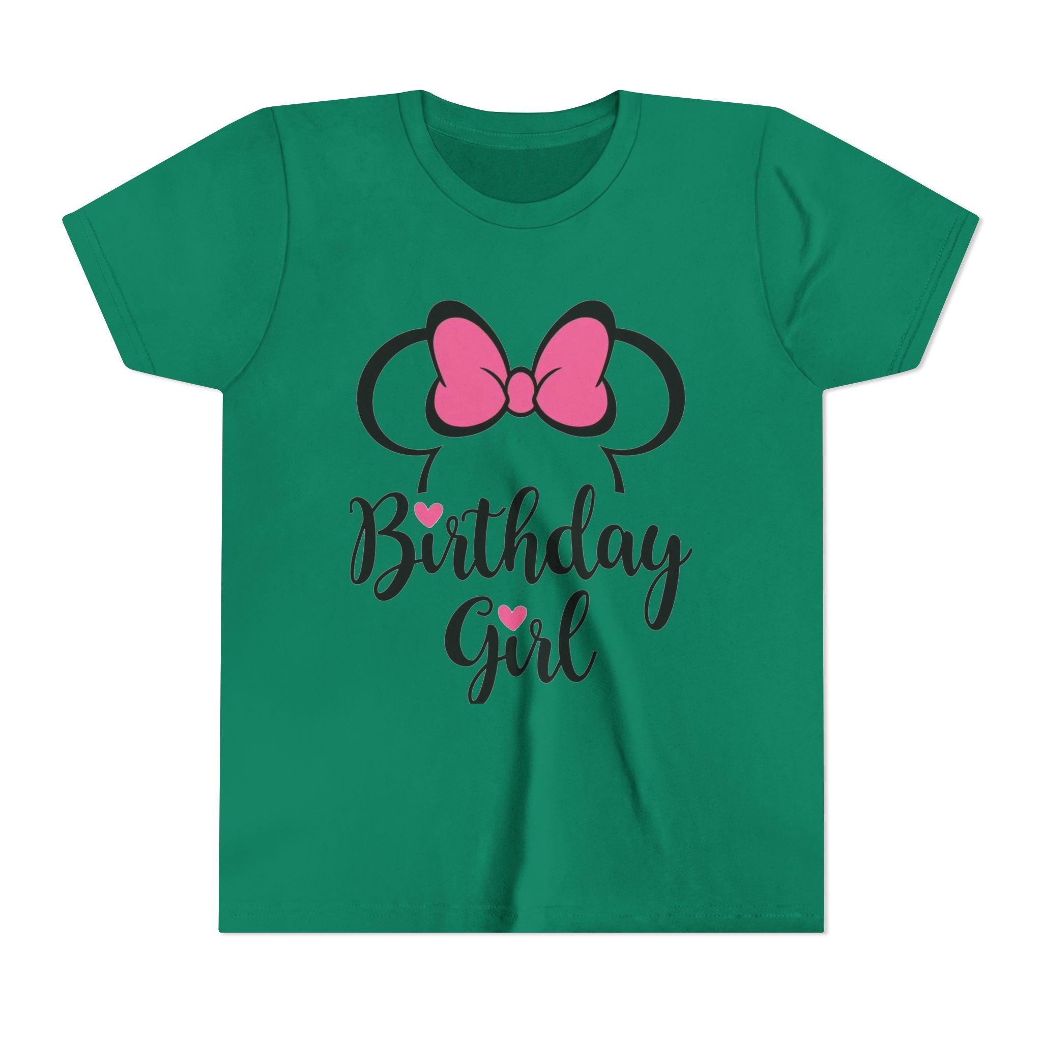 Birthday Girl Youth Tee — Pink Bow Party Shirt for Girls