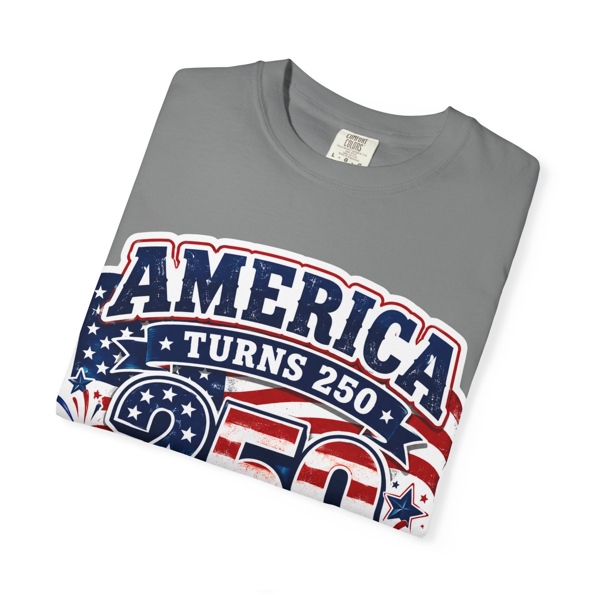 America Turns 250 T-Shirt – "Freedom Looks Good For Its Age" Patriotic 4th of July Tee