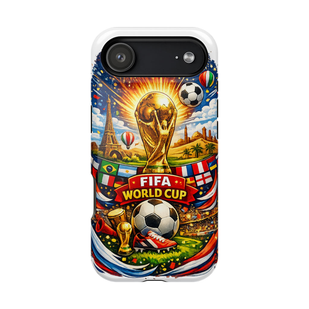Soccer Magnetic Impact-Resistant Phone Case — FIFA Trophy Design