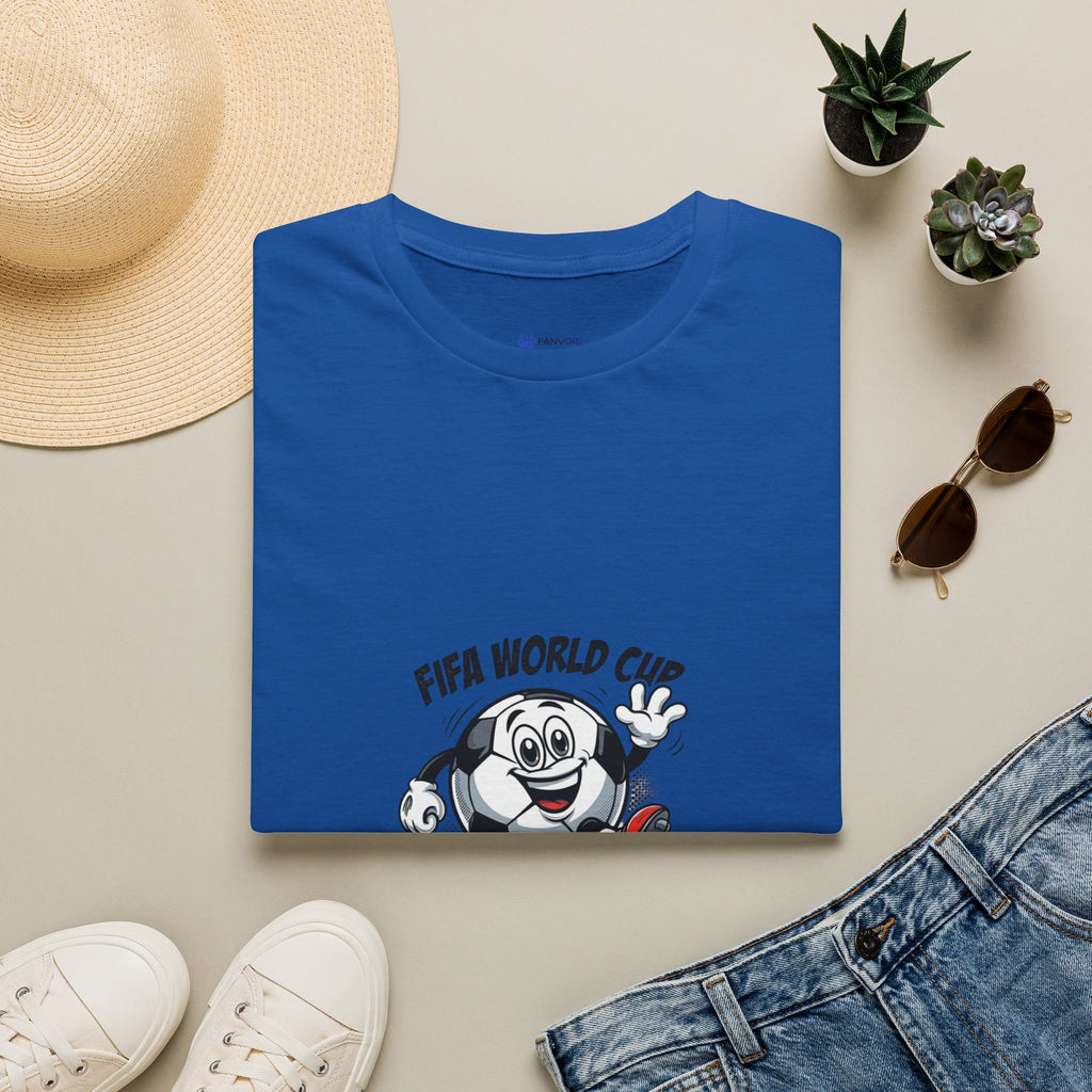 SPORTS comic style Cartoon Mascot T-Shirt — Championship Soccer Tee