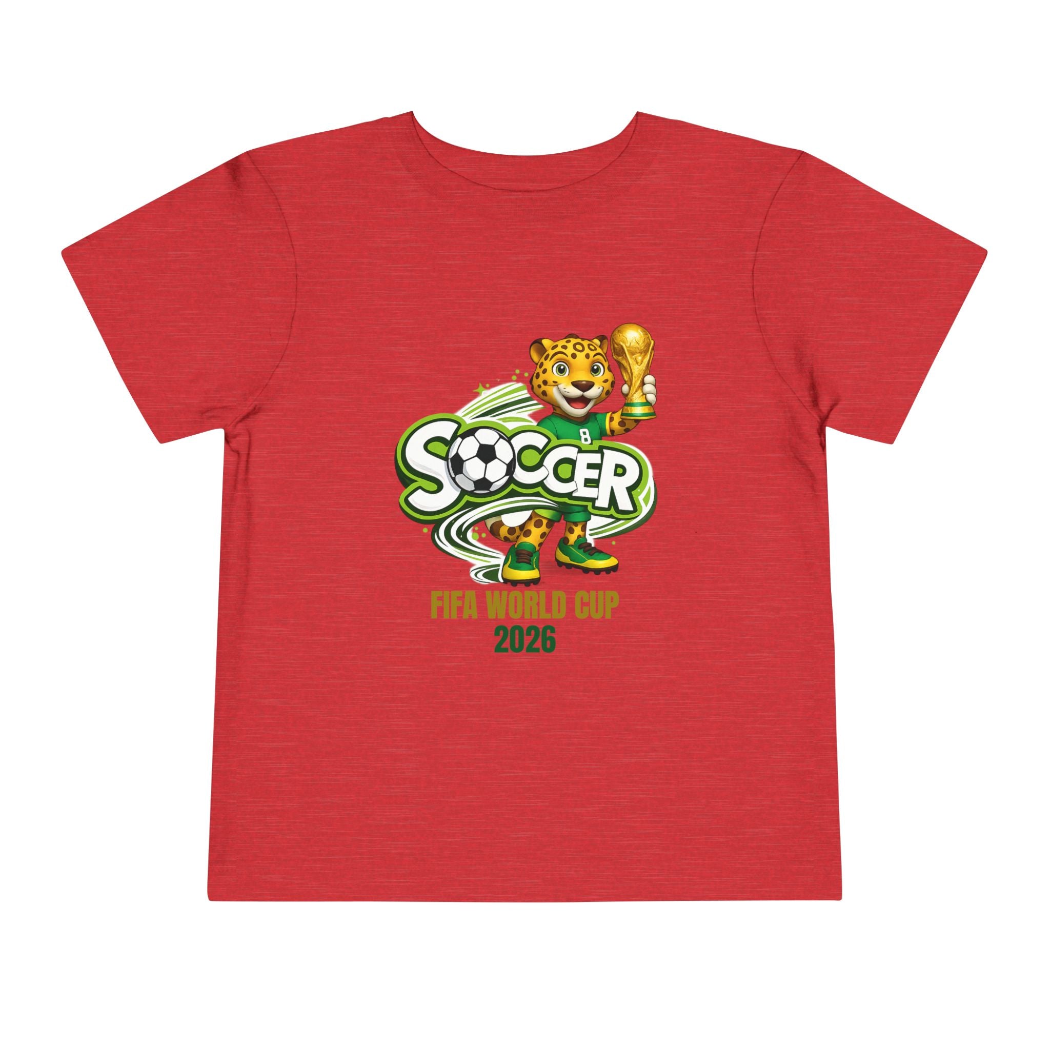 Soccer cup 2026 Toddler Soccer Tee — Cute Tiger Mascot Trophy Design