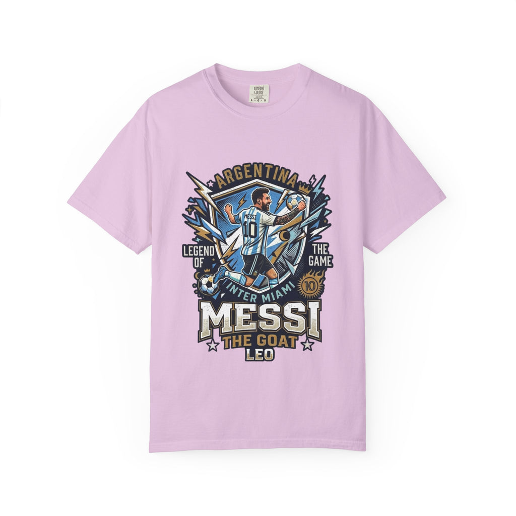 Messi "The GOAT" Soccer T-Shirt - Argentina Fan Version