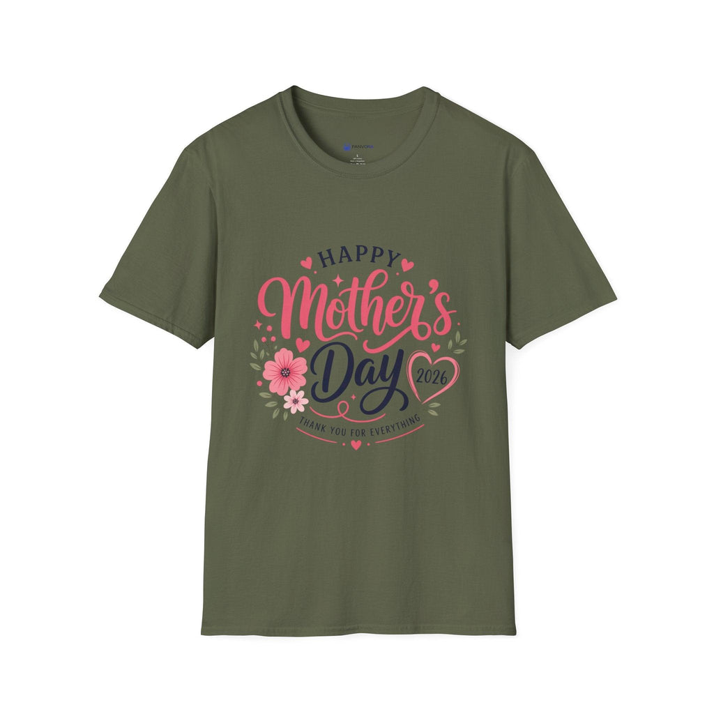 Mother's Day 2026 T-Shirt — "Happy Mother's Day 2026" Floral Tee.