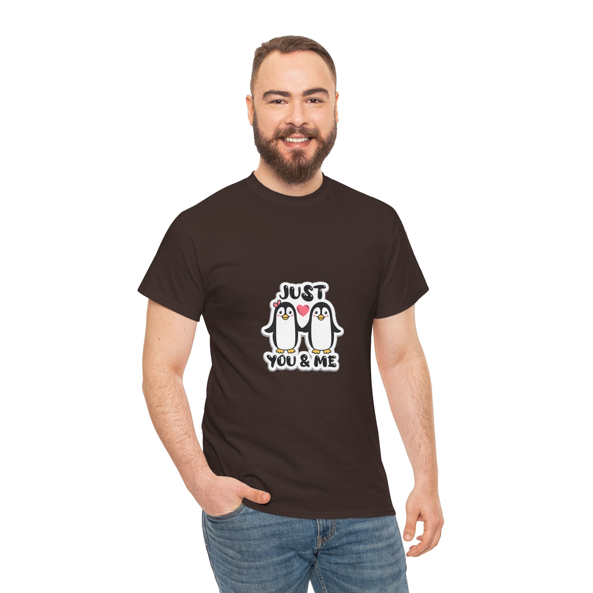 Just You & Me Penguin Tee — Cute Couples Graphic T-Shirt