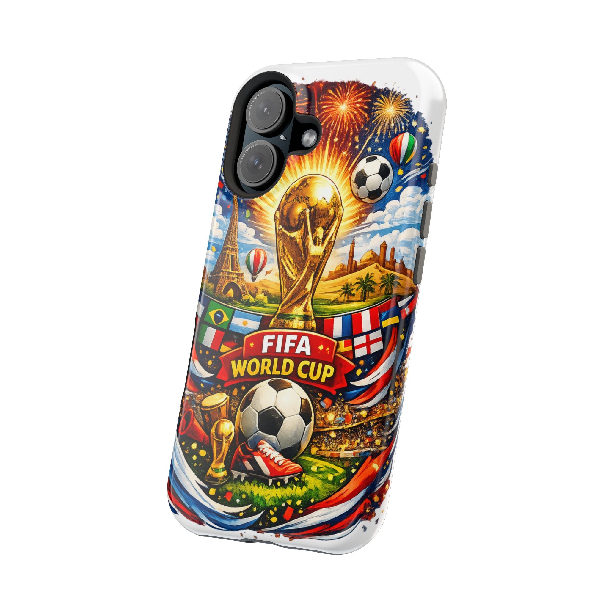 Soccer Magnetic Impact-Resistant Phone Case — FIFA Trophy Design