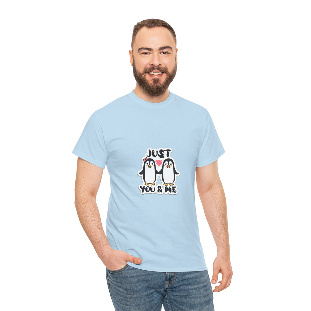 Just You & Me Penguin Tee — Cute Couples Graphic T-Shirt