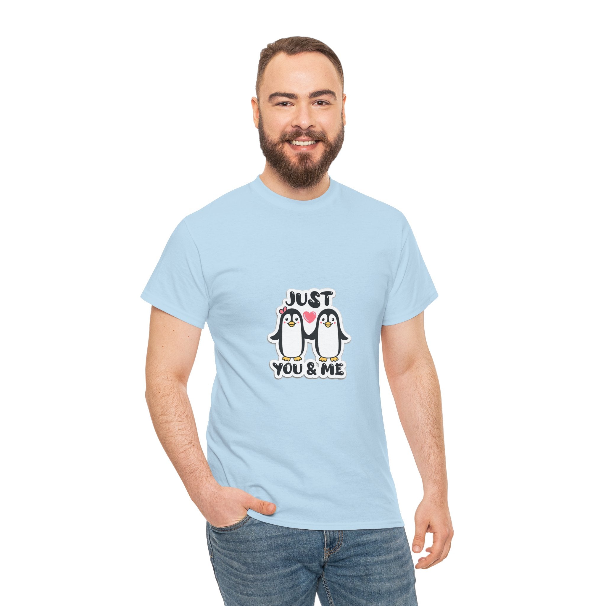 Just You & Me Penguin Tee — Cute Couples Graphic T-Shirt