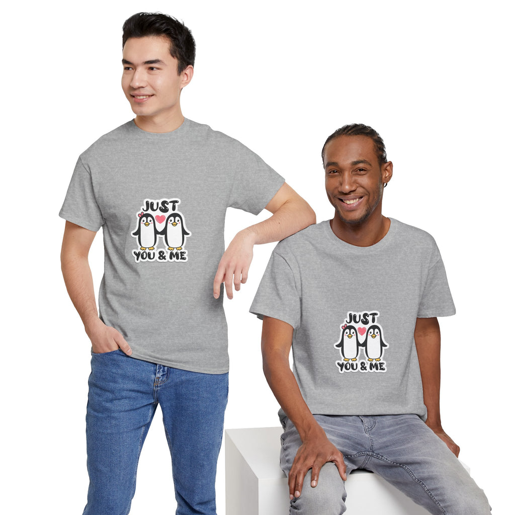 Just You & Me Penguin Tee — Cute Couples Graphic T-Shirt