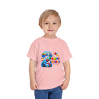2nd Birthday Toddler Tee — Happy Birthday Number 2 with Cars & Balloons