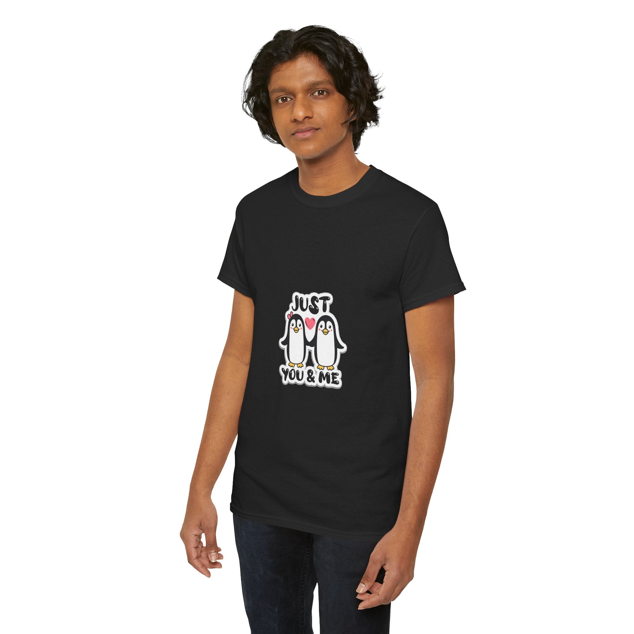 Just You & Me Penguin Tee — Cute Couples Graphic T-Shirt