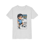 Youth Soccer Tee – Cute Cartoon Player "Ready to Score" Kids Jersey