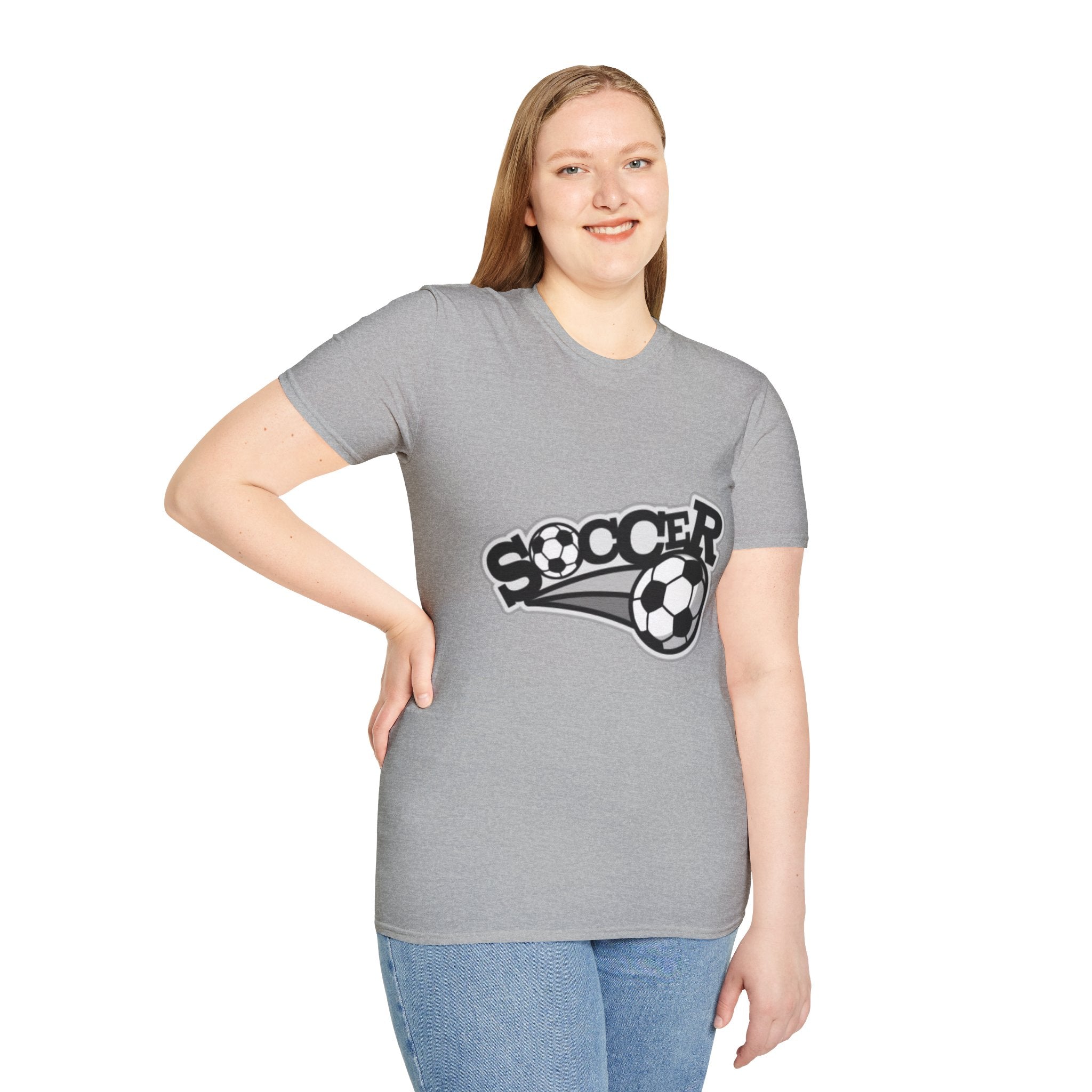 Soccer Graphic T‑Shirt — Retro Black & White Soccer Logo Tee
