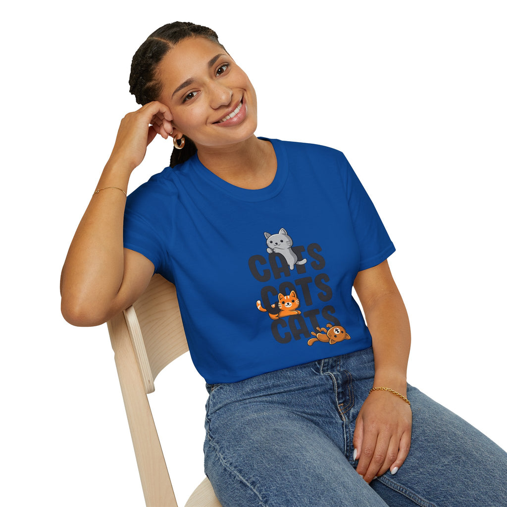 Cats Cats Cats T-Shirt — Cute Kitten Graphic Tee for Cat Lovers