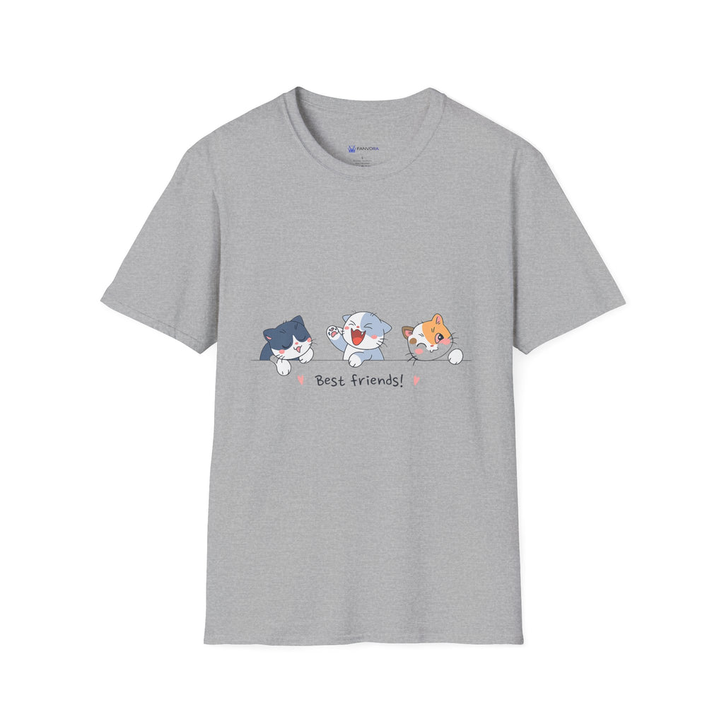 Cute 'Best Friends' Trio Cat T-Shirt