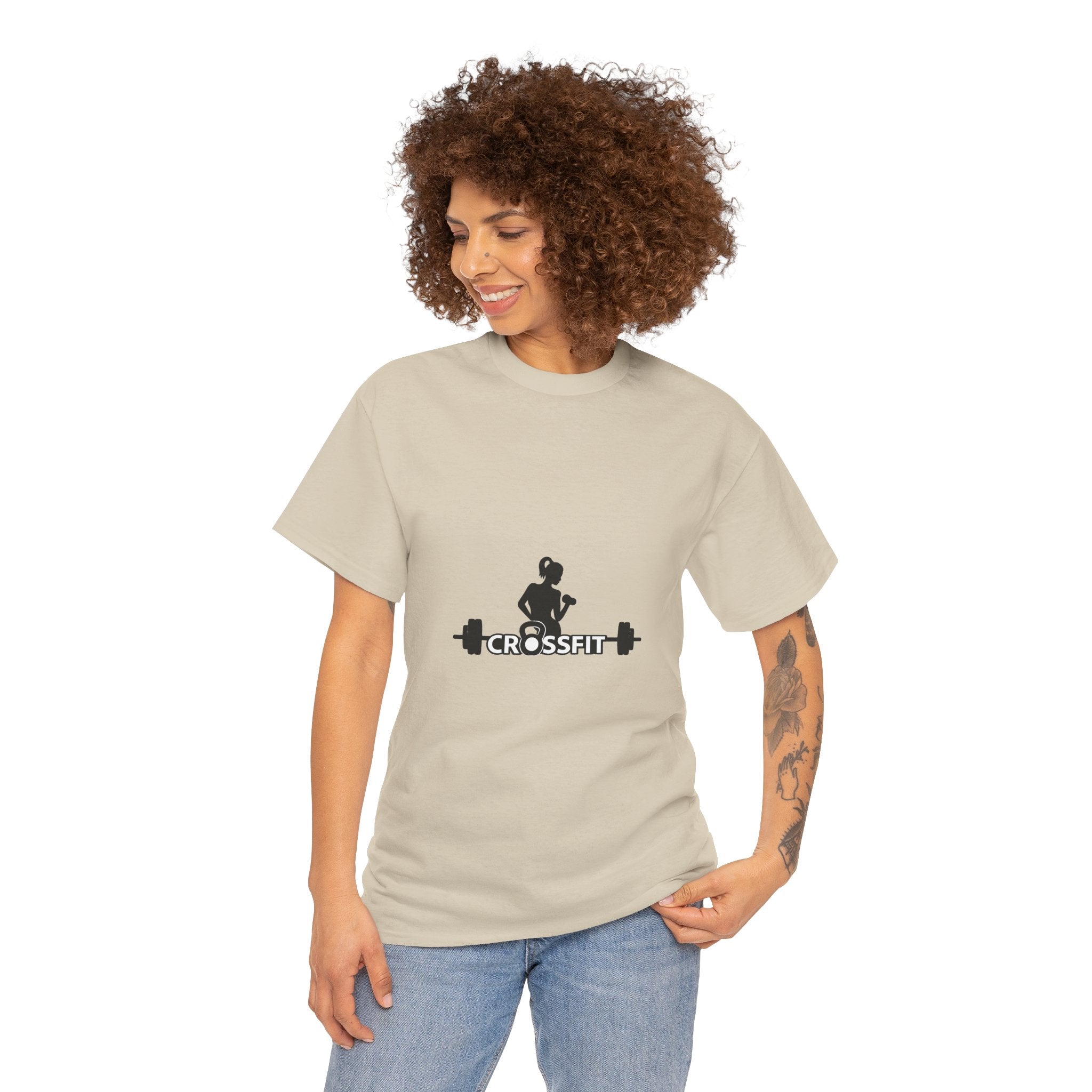 CrossFit Weightlifter T-Shirt — Barbell Silhouette Gym Tee