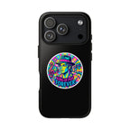 Matte Black iPhone Tough Cases 12 to 17 Pro Max  — "King of Pop Forever" Retro Pop Art Phone Case