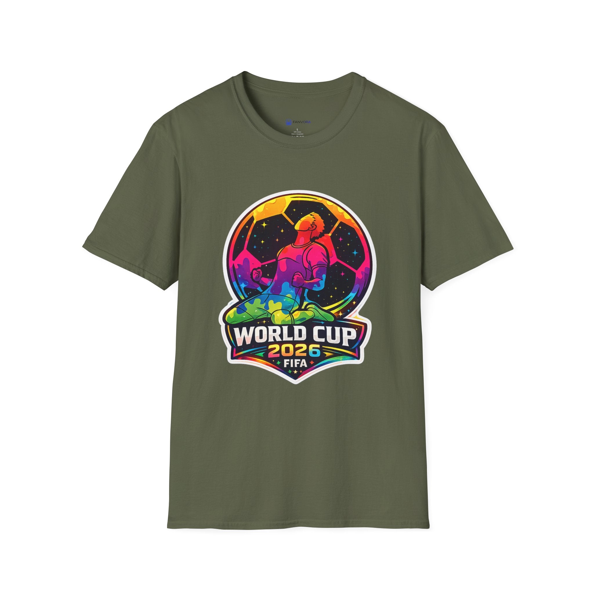 Soccer T‑Shirt — Colorful Retro Player Graphic