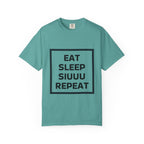 Unisex CR7 Fans Siuuu T-Shirt — Eat Sleep Siuuu Repeat Graphic Tee.