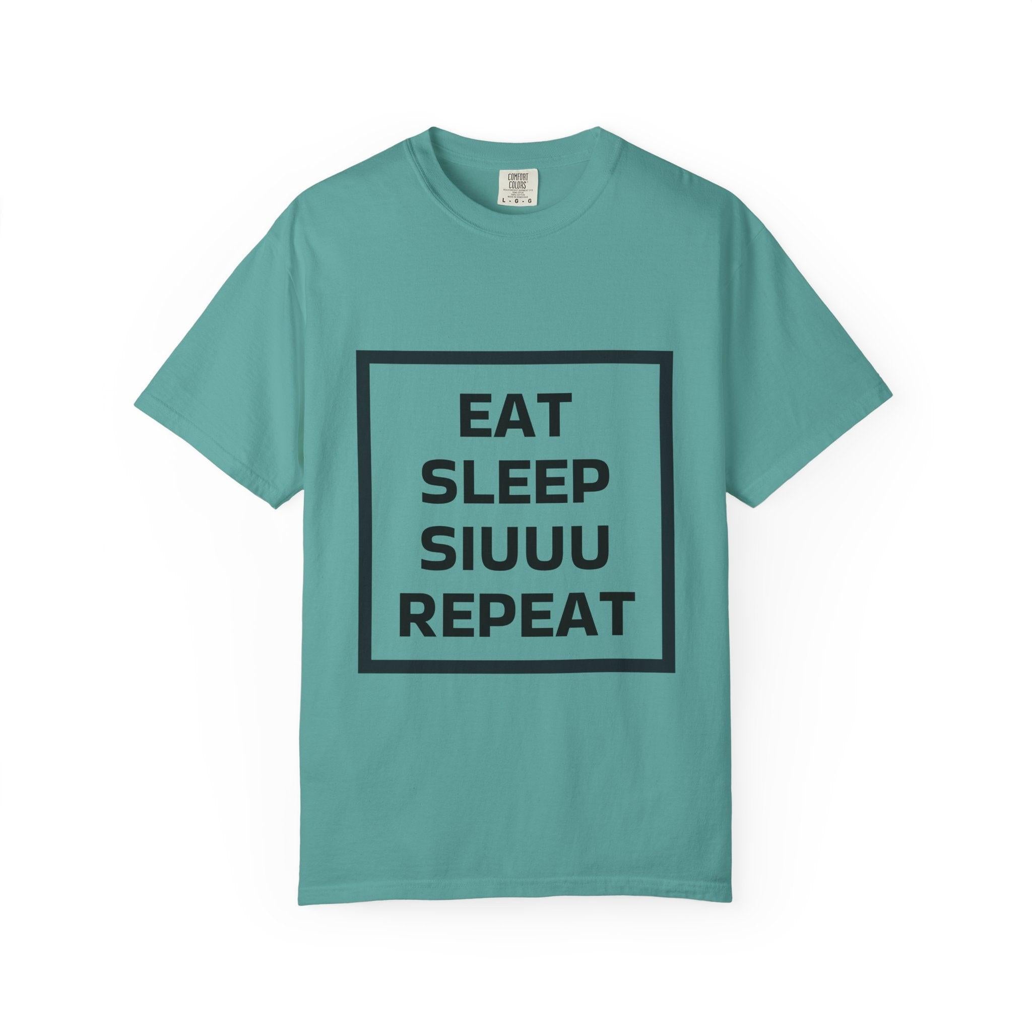 Unisex CR7 Fans Siuuu T-Shirt — Eat Sleep Siuuu Repeat Graphic Tee.