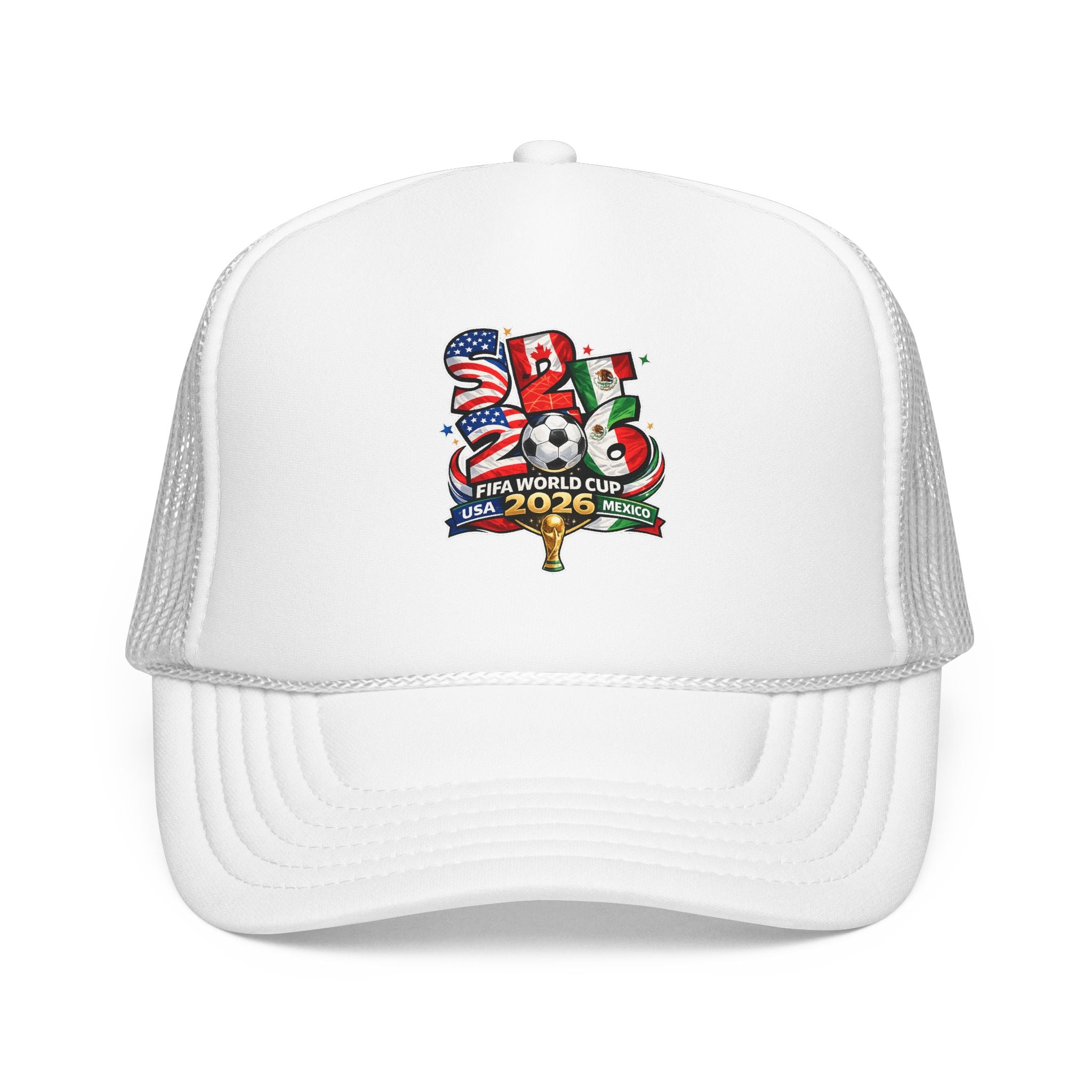soccer cup 2026 Foam Trucker Hat — USA Soccer Patch Design