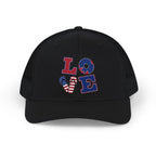 Patriotic LOVE USA flag trucker cap