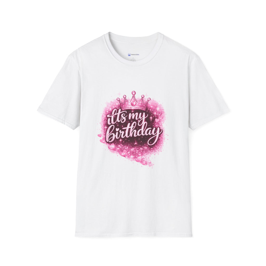 Birthday T-Shirt — “It's My Birthday” Pink Crown Celebration Tee