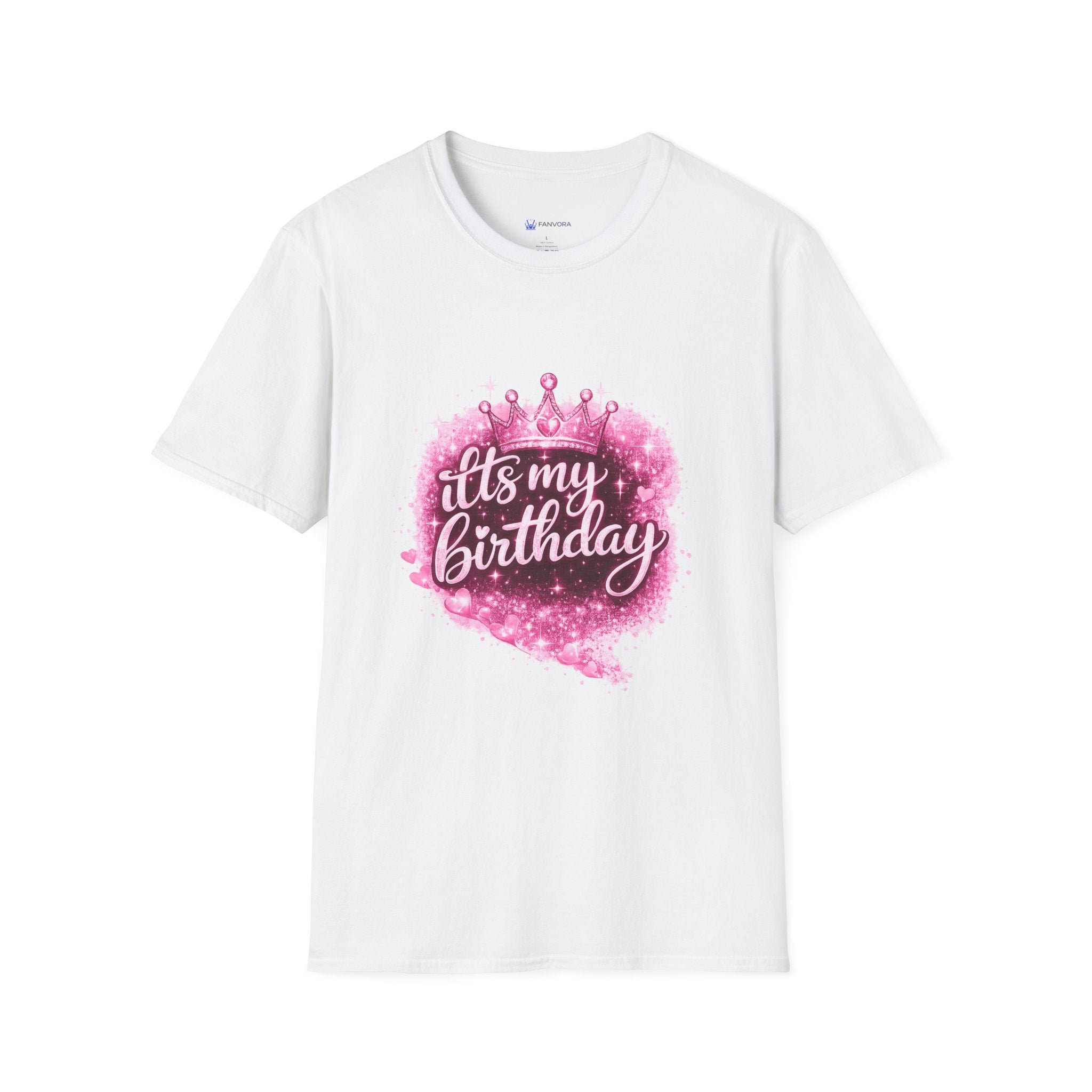 Birthday T-Shirt — “It's My Birthday” Pink Crown Celebration Tee