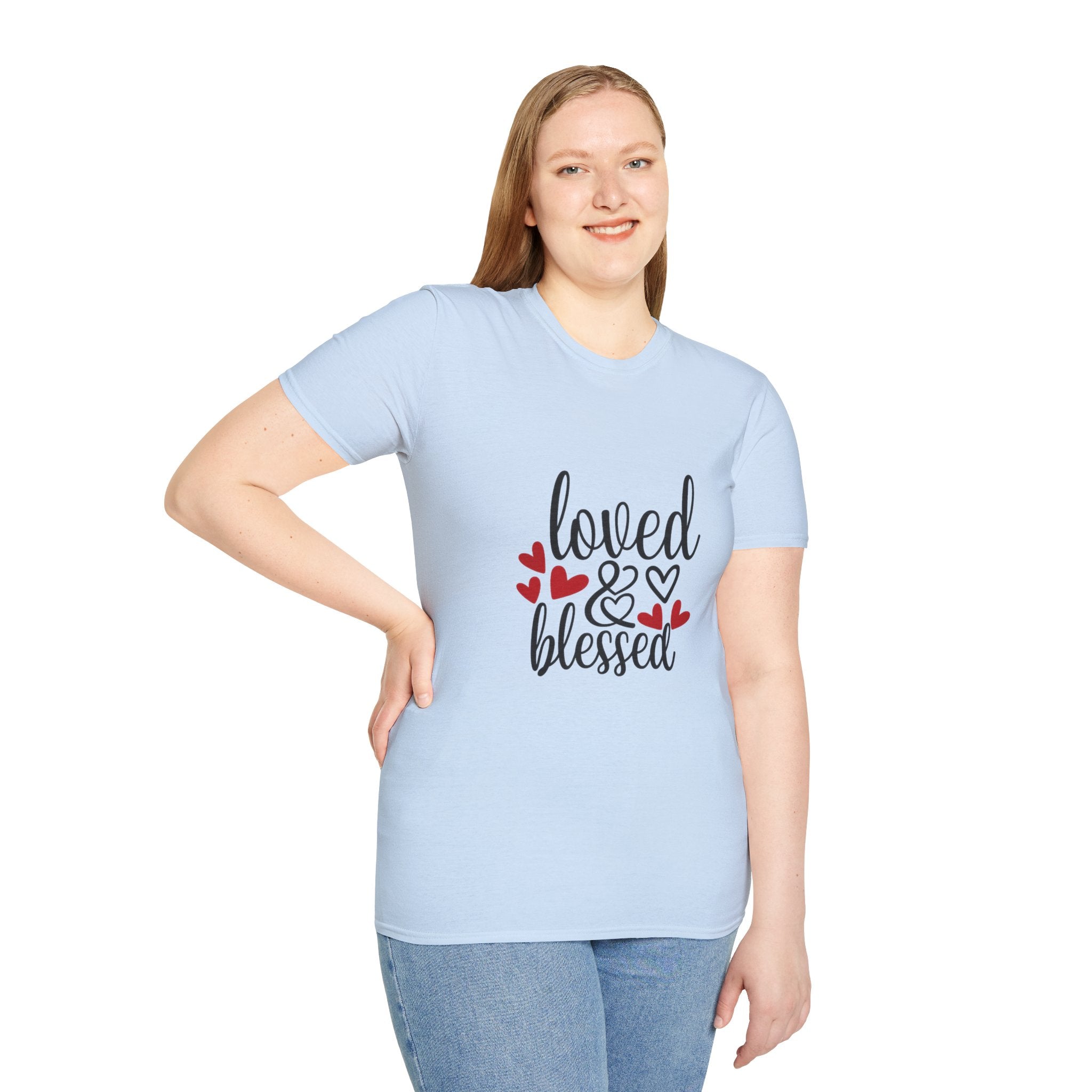 Loved & Blessed T-Shirt — Women’s Inspirational Heart Tee