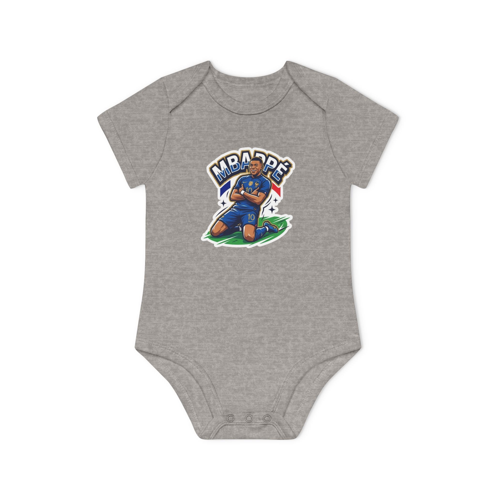 Baby Bodysuit - "France #10 Footballer Rising Star Fan Version" Future Soccer Player & Game Day Energy Organic Baby Onesie