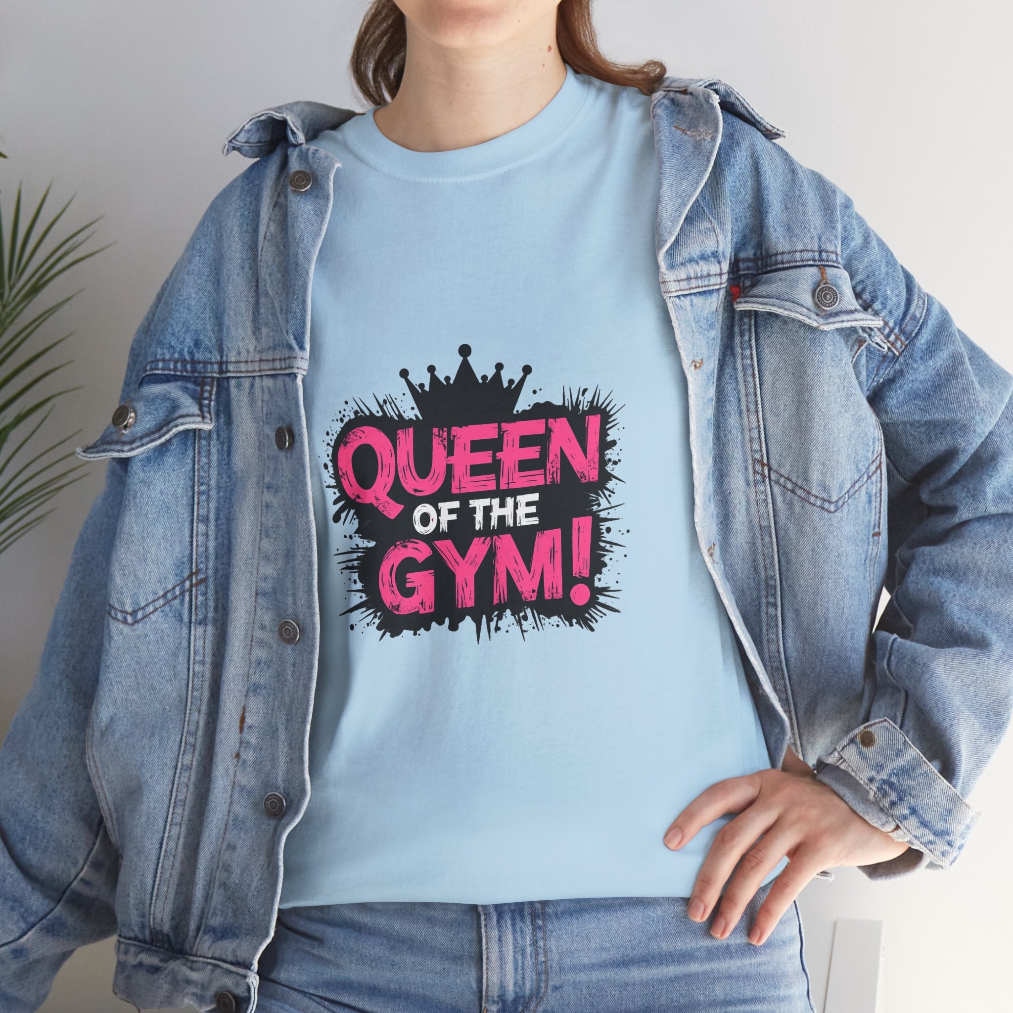 Queen of the Gym T-Shirt — Pink Crown Fitness Tee