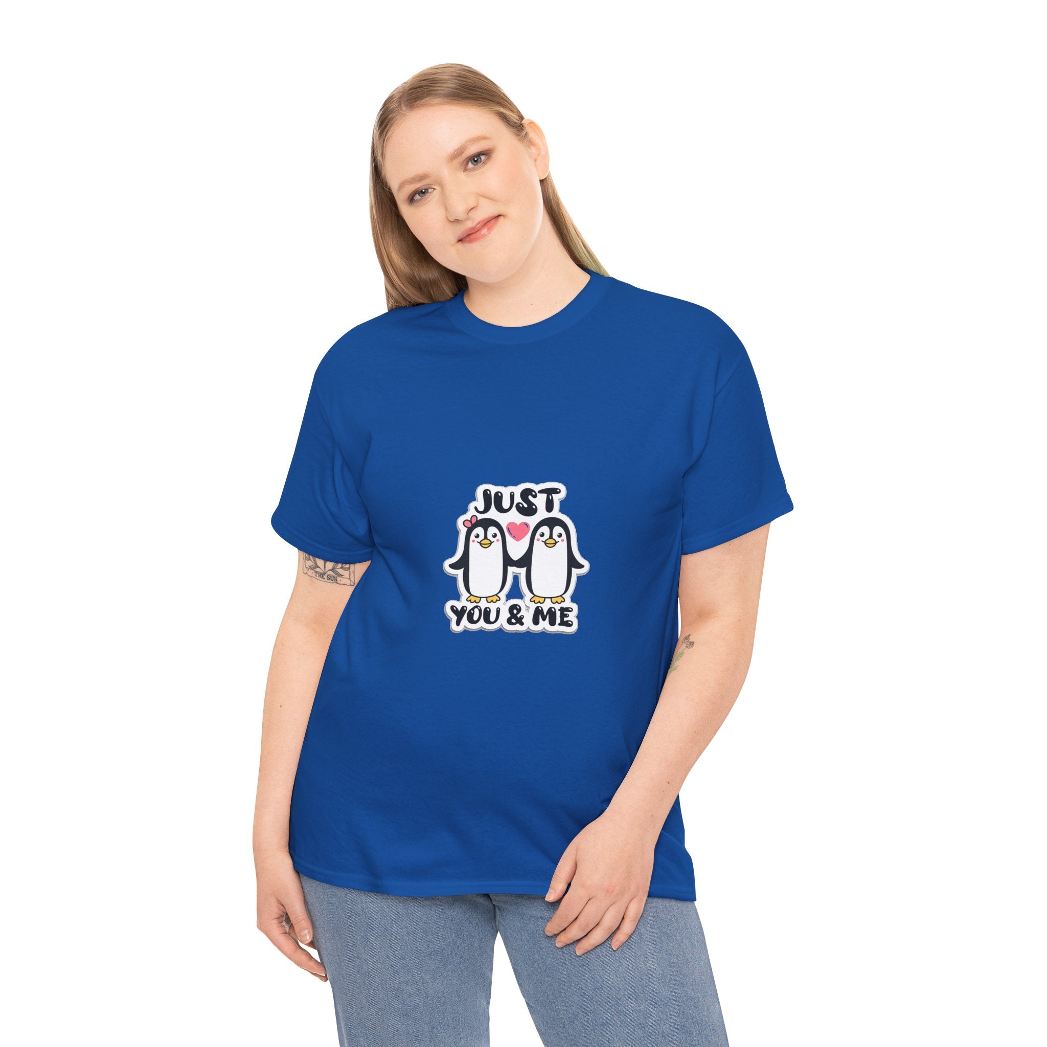 Just You & Me Penguin Tee — Cute Couples Graphic T-Shirt