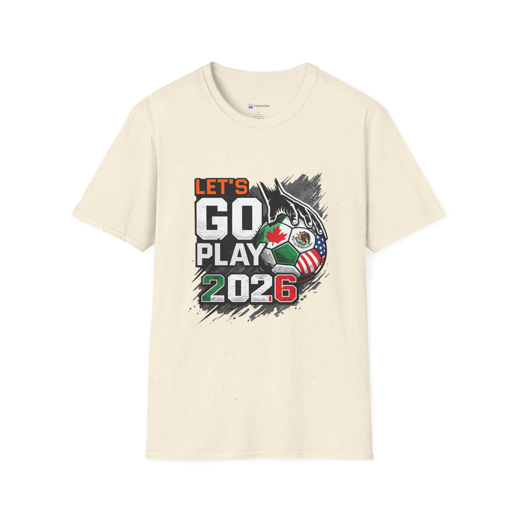 Let's Go Play 2026 Soccer T-Shirt — International Flags Tournament Tee