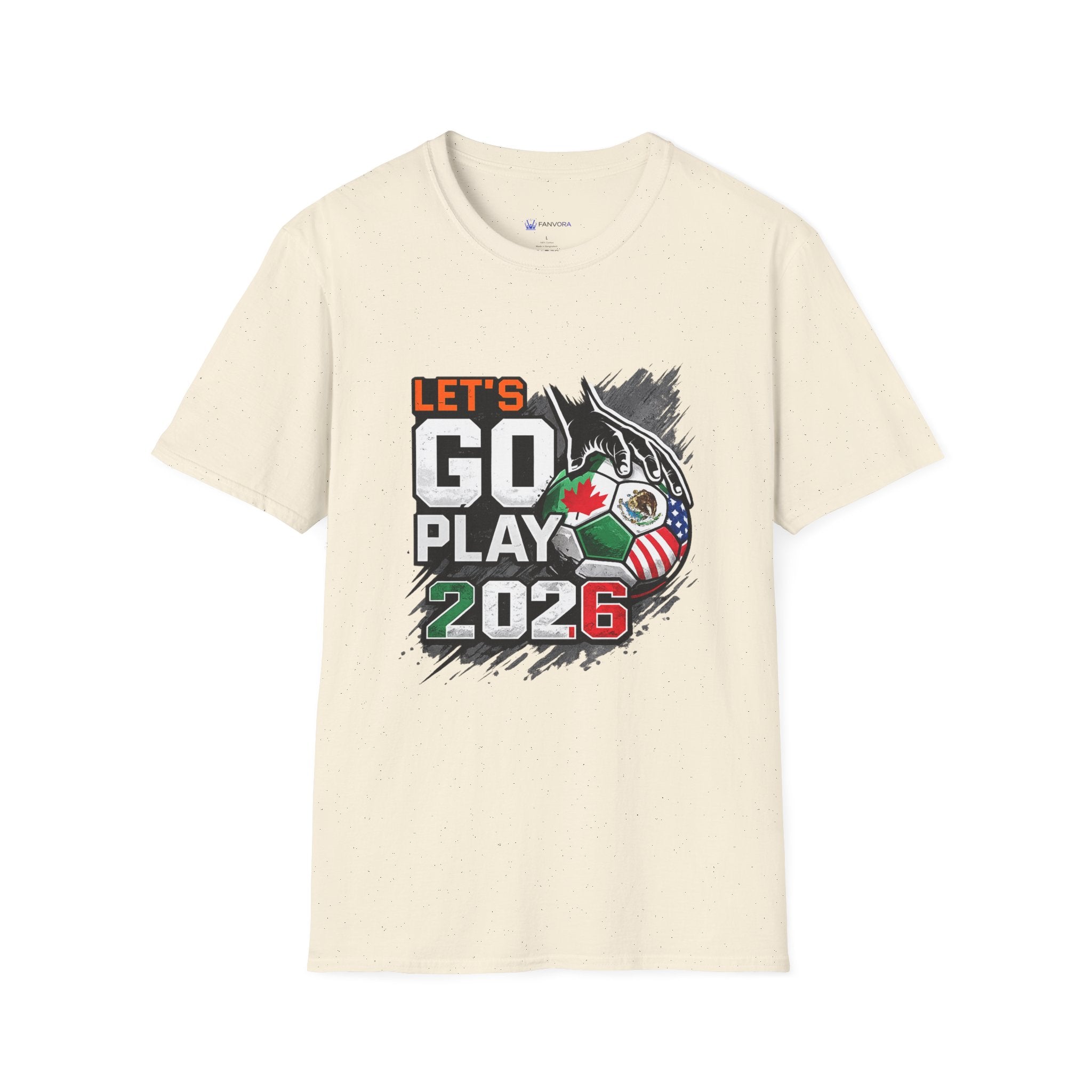 Let's Go Play 2026 Soccer T-Shirt — International Flags Tournament Tee
