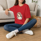 Cute Winking Girl Graphic T-Shirt – Kawaii Heart Tee