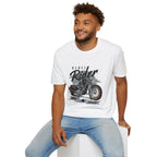 Rebel Rider Motorcycle T-Shirt — Vintage Biker Graphic Tee