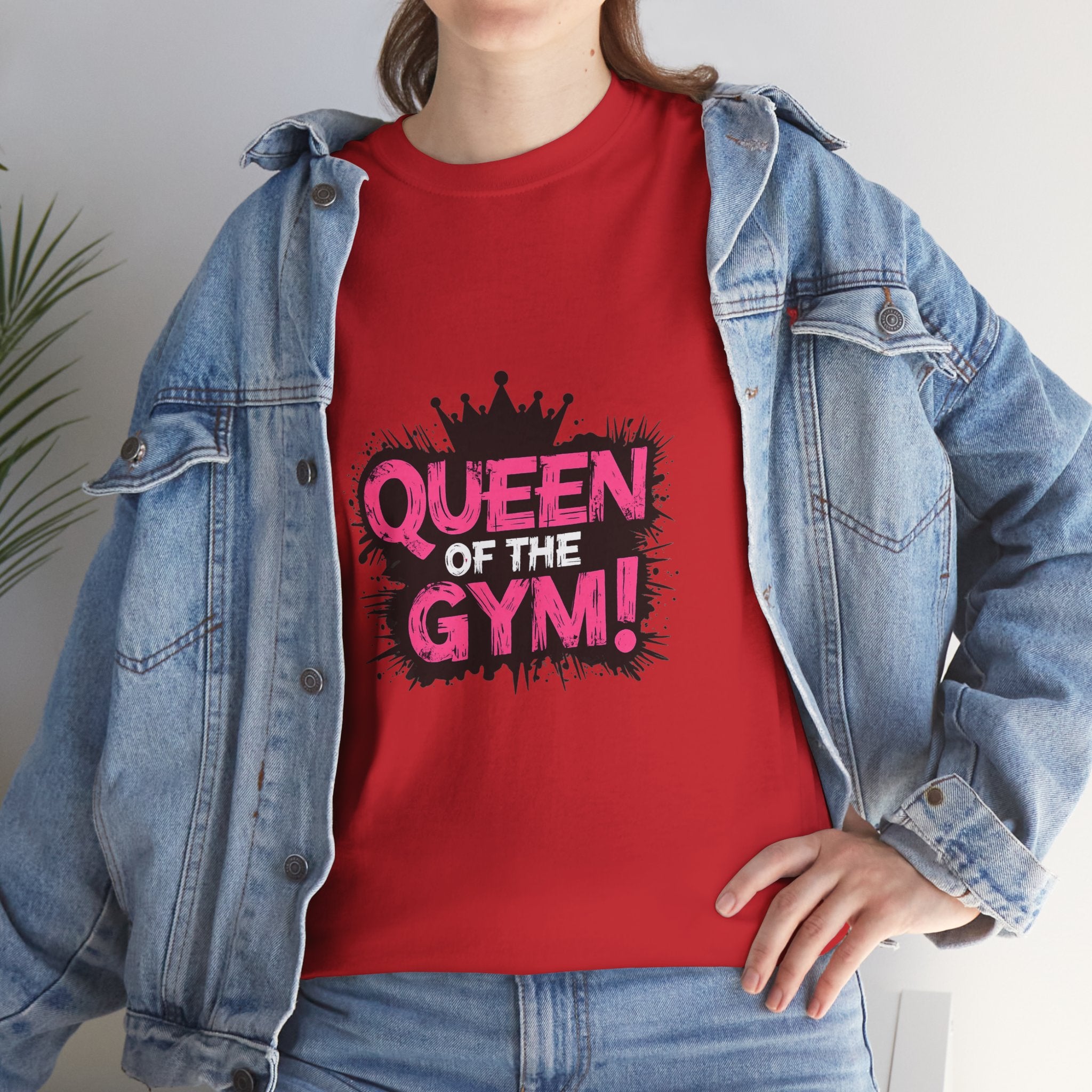 Queen of the Gym T-Shirt — Pink Crown Fitness Tee