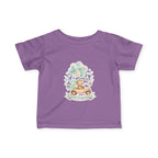 Baby 2nd Birthday Tee - Cute Bear in Car with Balloons Infant Shirt