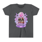 Girls' 5th Birthday Tee - 'Happy Birthday' Glitter Stars Design