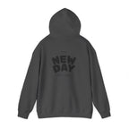 New Day Hoodie — "I'm Happy" Minimal Positive Graphic Sweatshirt.