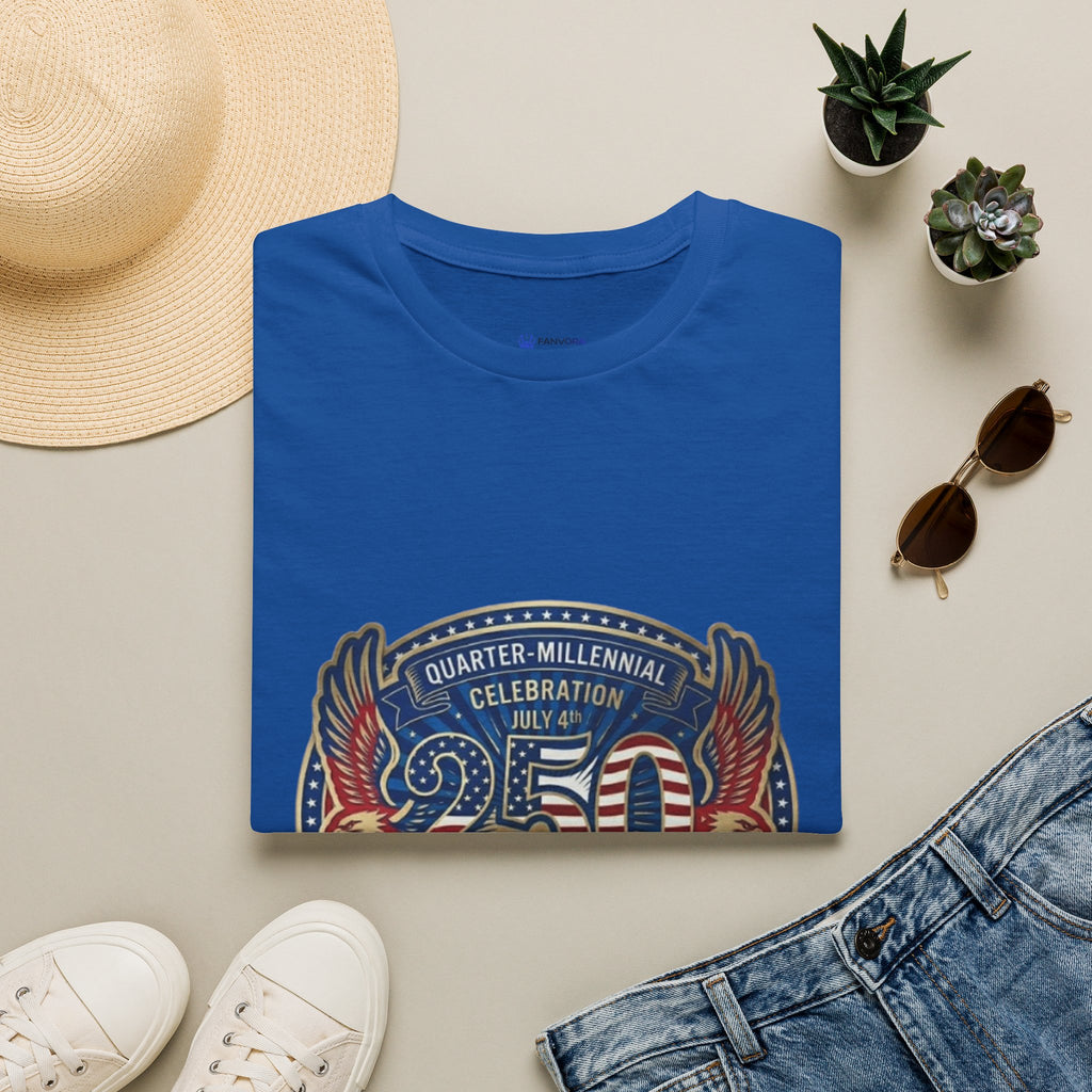 250th Anniversary - 4th of July Patriot Graphic T-Shirt — Patriotic '250' Celebration Design