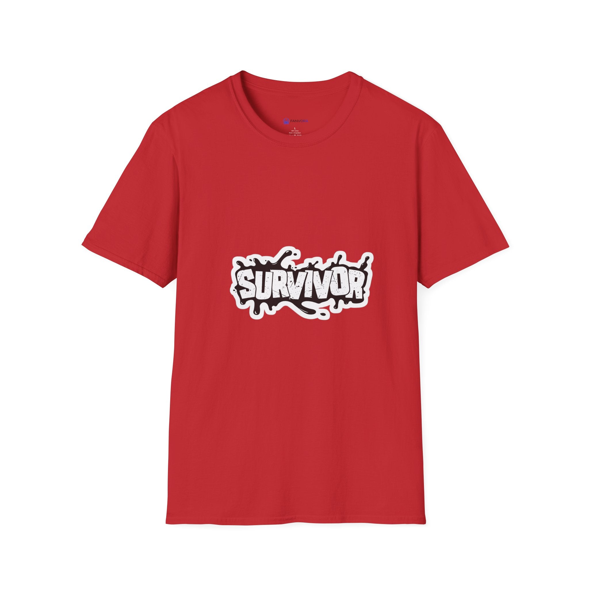 Survivor Graphic T-Shirt — Bold Grunge Logo Tee for Cancer, Trauma & Recovery Awareness