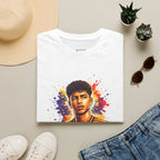 Soccer Player Portrait T-Shirt — 'Spain Legend' Watercolor Graphic Tee