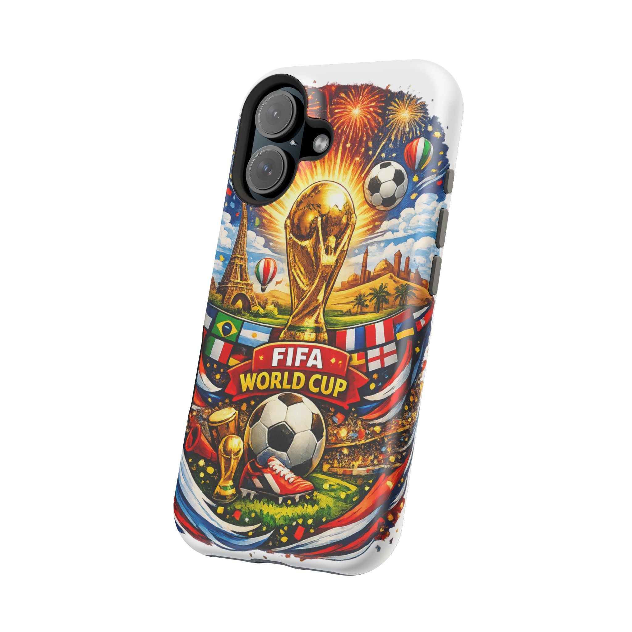 Soccer Magnetic Impact-Resistant Phone Case — FIFA Trophy Design
